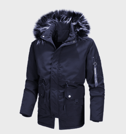 Veste d'hiver homme Capuche fourrée Chaude Isolée