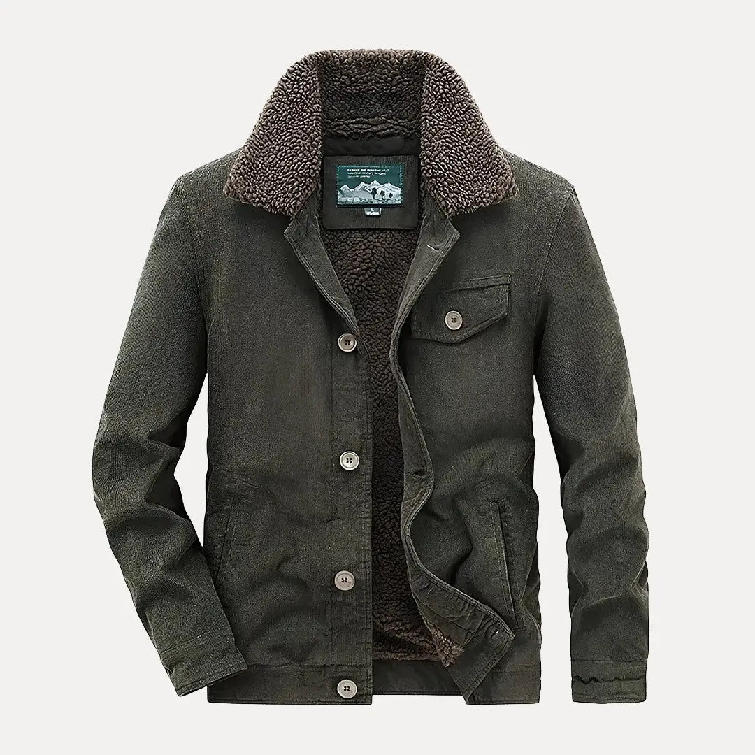 Veste en velours côtelé pour homme style Bronco