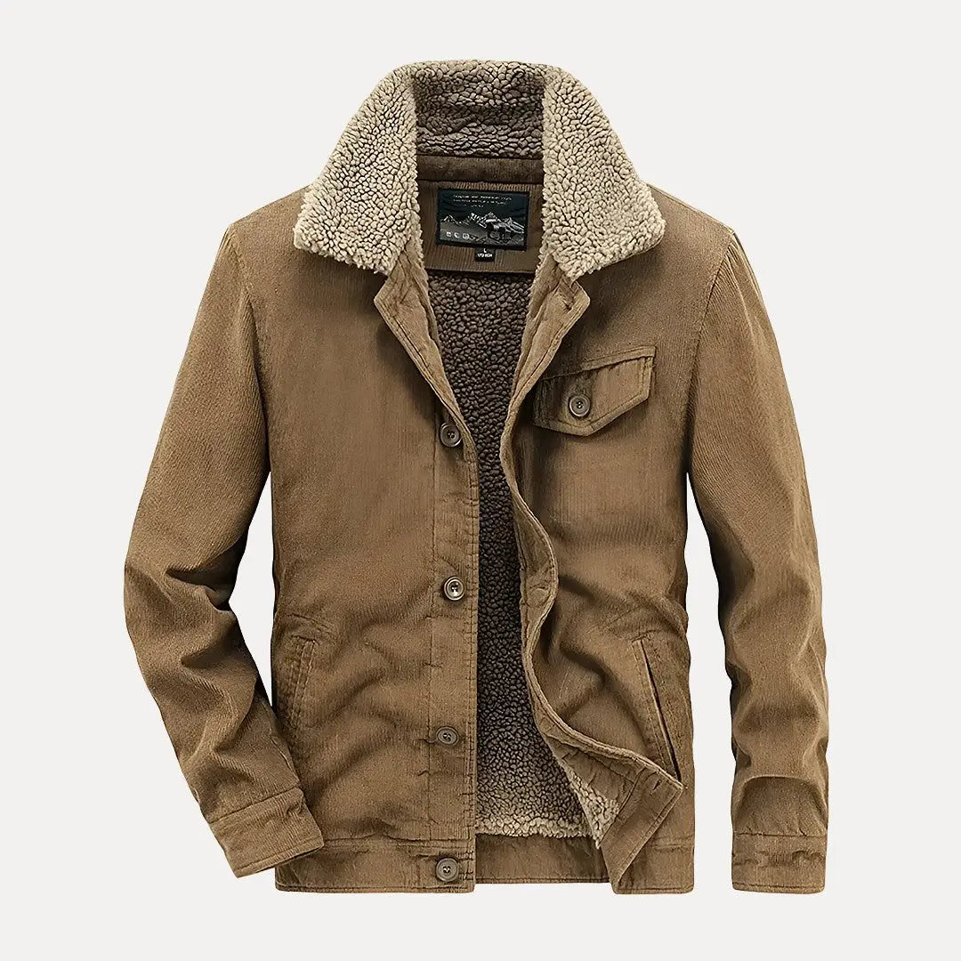 Veste en velours côtelé pour homme style Bronco