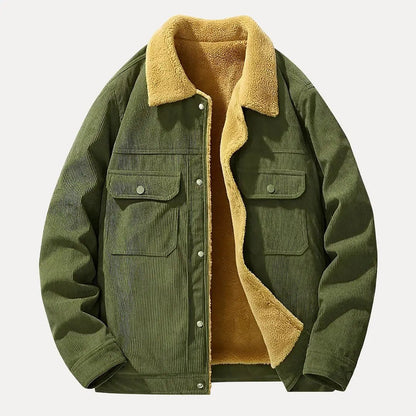 Veste homme en velours côtelé coupe slim moderne