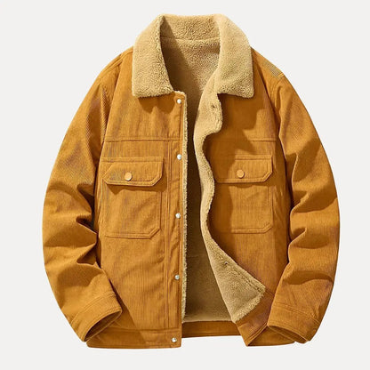 Veste homme en velours côtelé coupe slim moderne