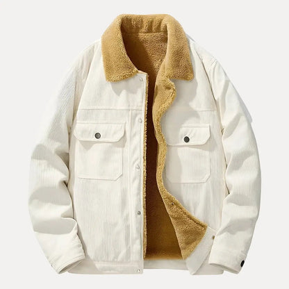 Veste homme en velours côtelé coupe slim moderne