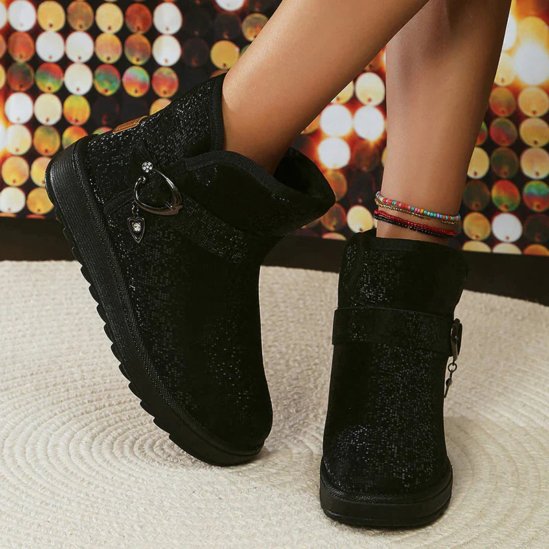 Gioia | Bottes en peluche chaudes et pailletées pour l'hiver