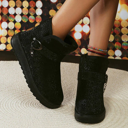 Gioia | Bottes en peluche chaudes et pailletées pour l'hiver