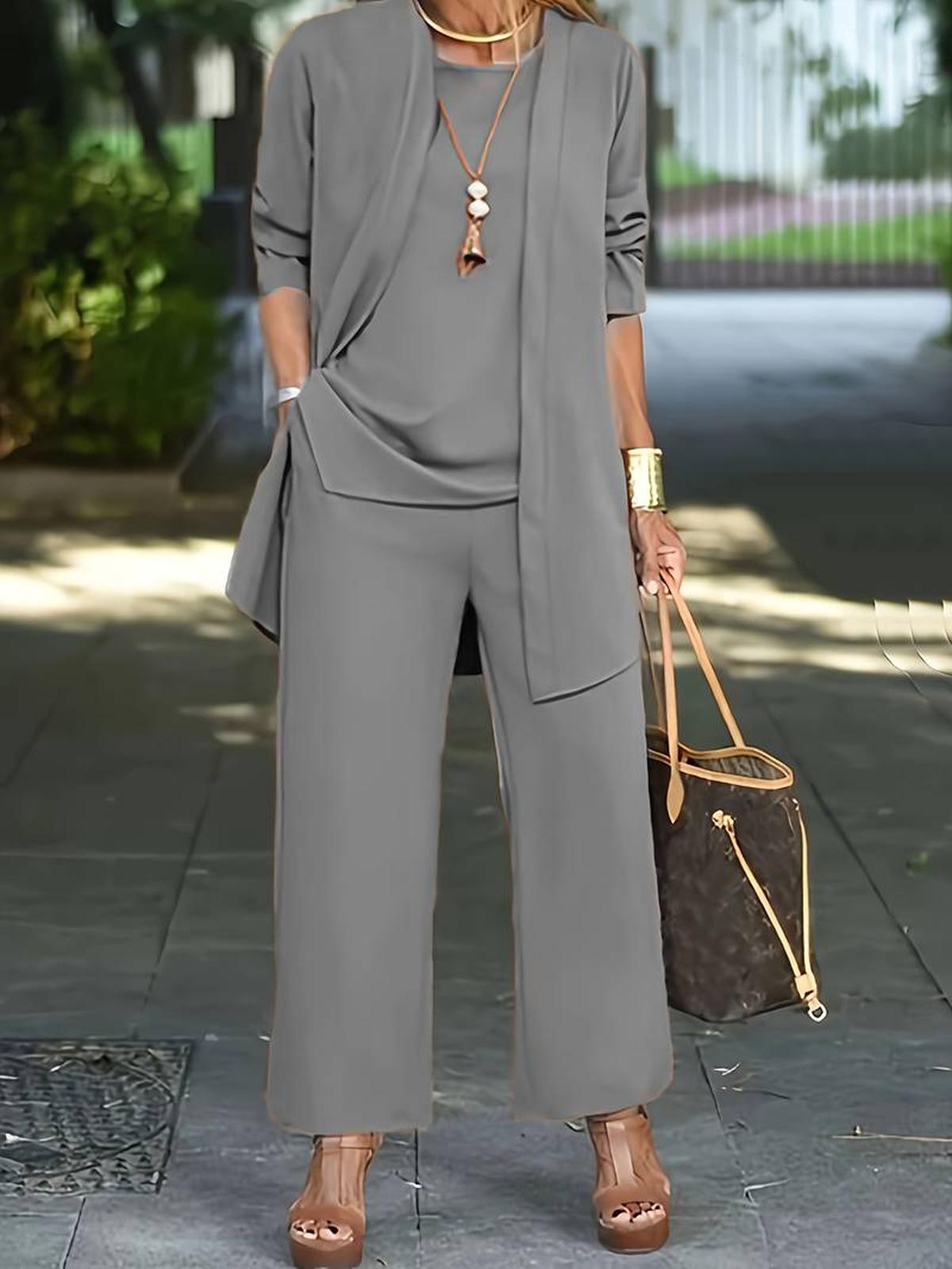 Ensemble pantalon femme confortable manches longues
