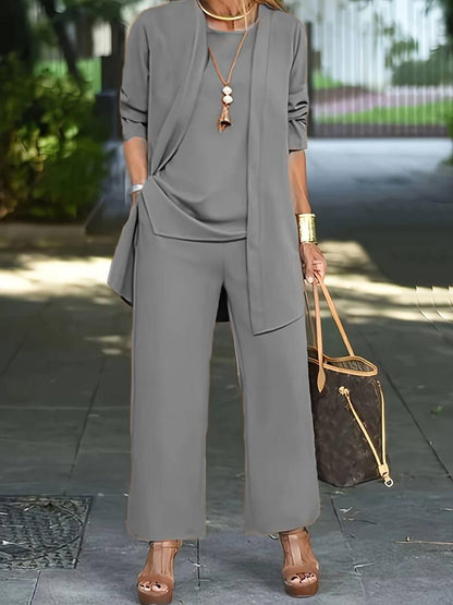 Ensemble pantalon femme confortable manches longues