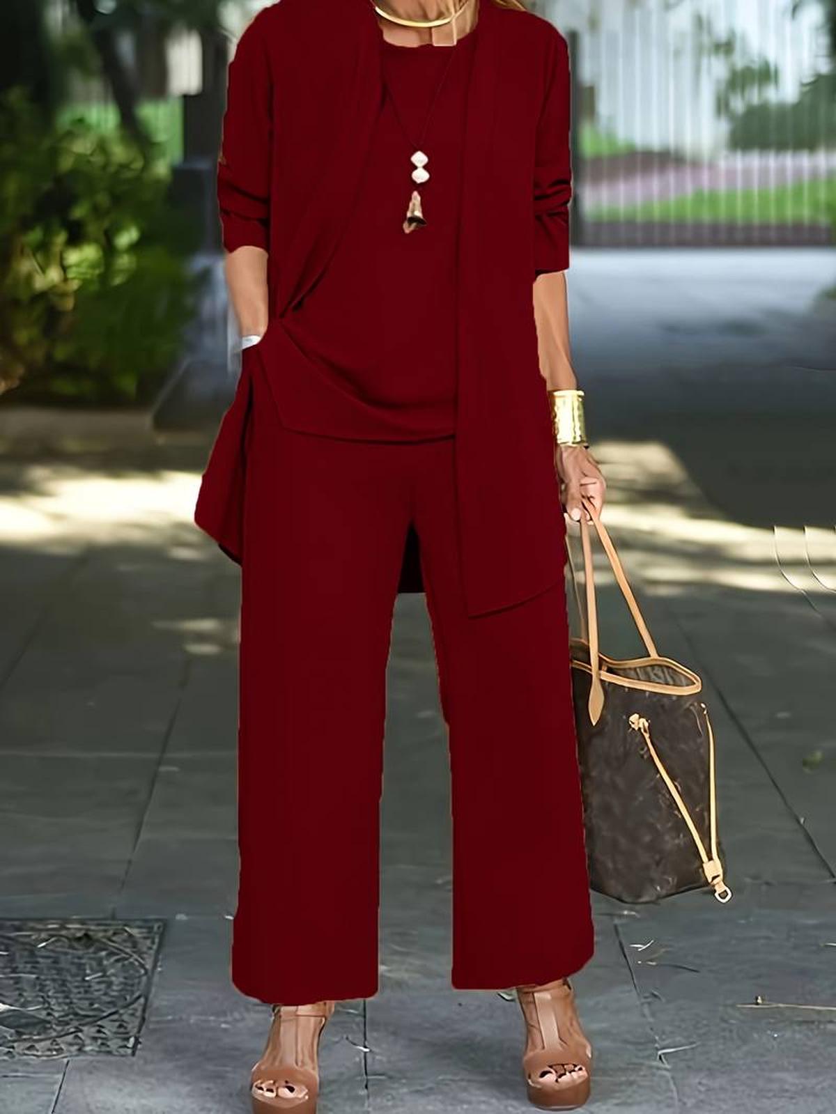 Ensemble pantalon femme confortable manches longues