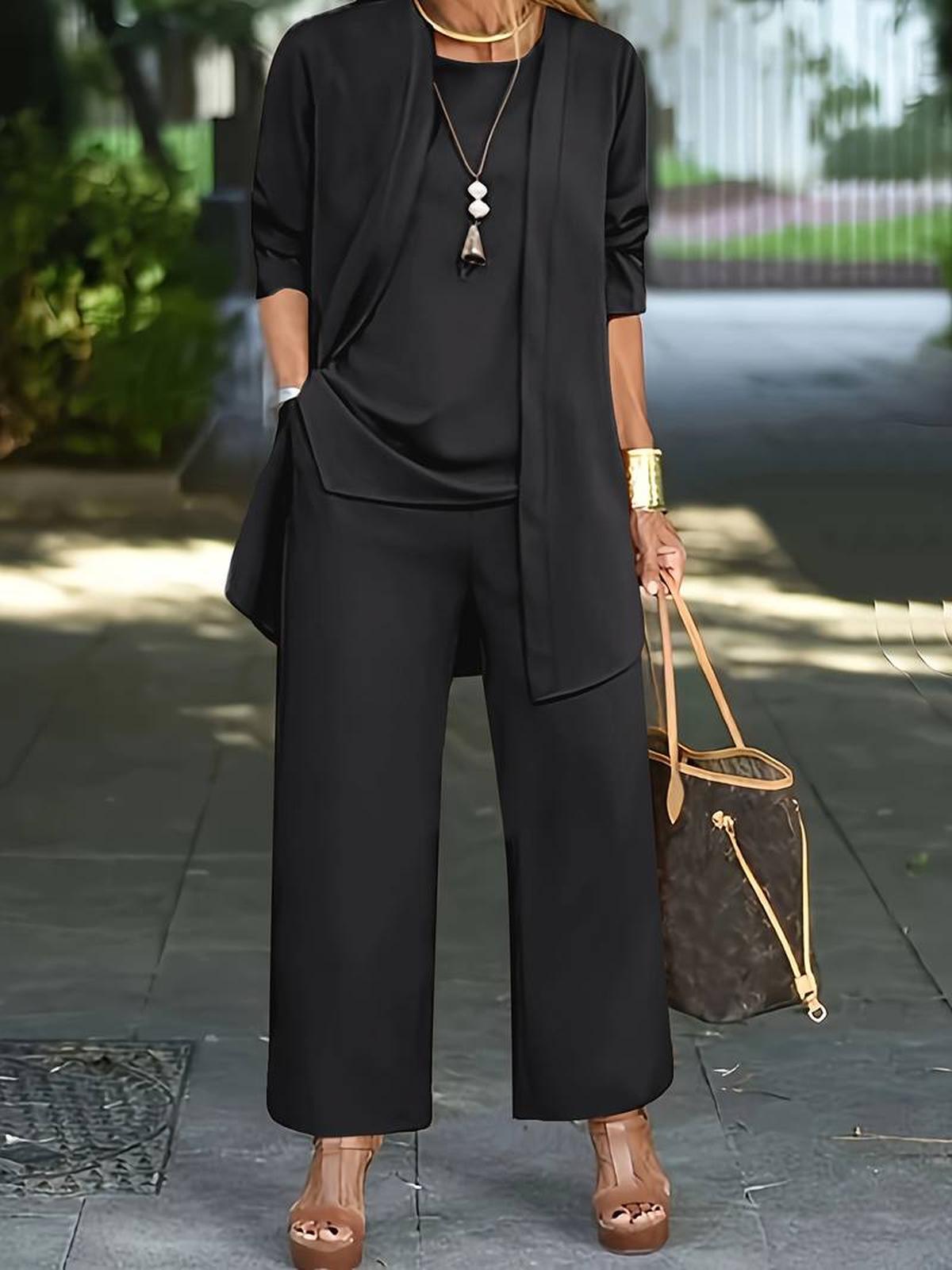 Ensemble pantalon femme confortable manches longues