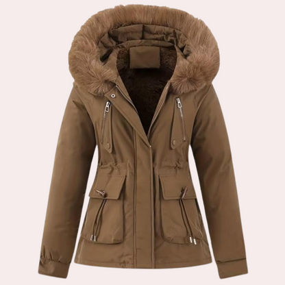 Veste d'hiver pour femme chaude à capuche en polaire