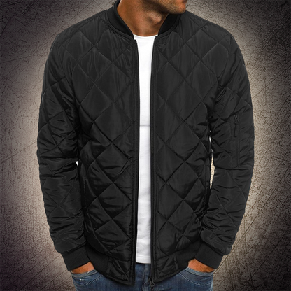 Blouson bomber homme matelassé façon losanges