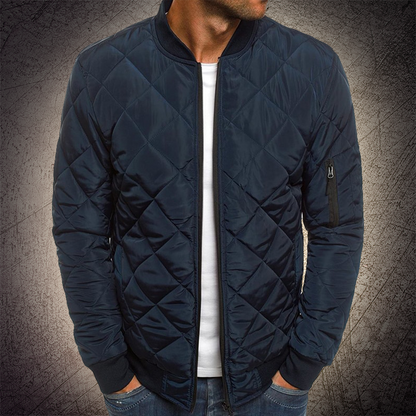 Blouson bomber homme matelassé façon losanges