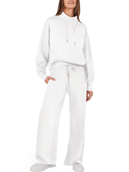 Tailleur élégant femme jambe large manche longue