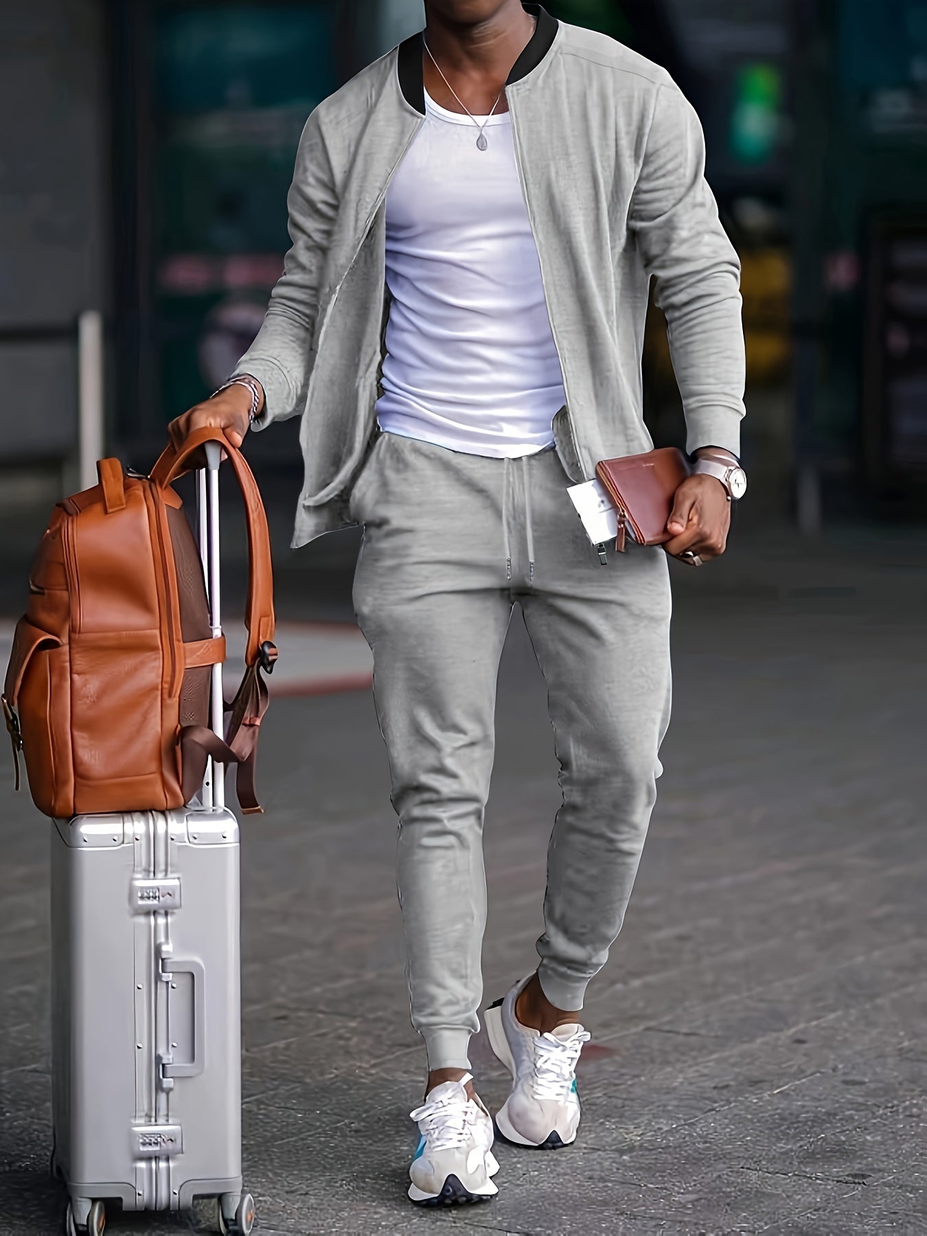 Survêtement Homme Deux Pièces Ensemble de Jogging
