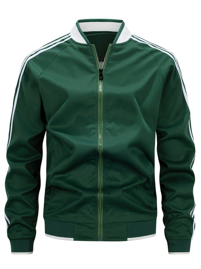 Veste de sport homme rayures fermeture éclair