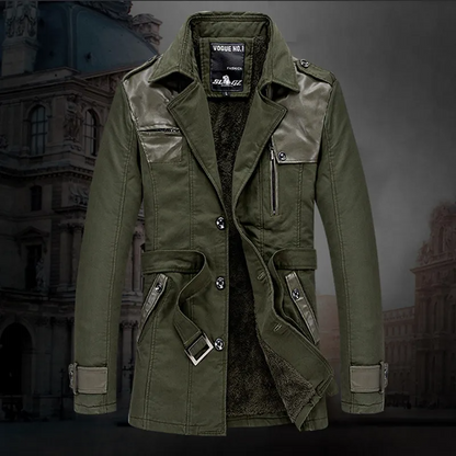 Trench-coat homme polaire chaude noir
