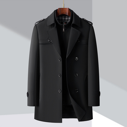 Trench-coat mi-long homme veste d'automne