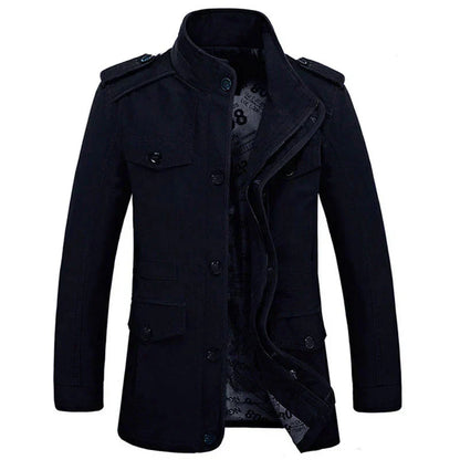 Trench-coat homme ajusté avec fermeture éclair