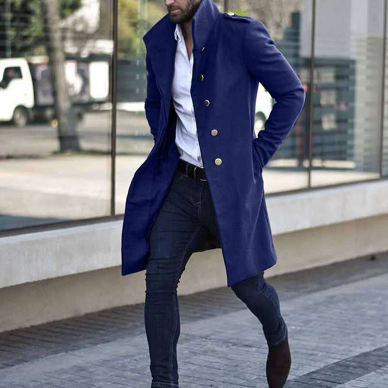 Trench-coat mi-long homme élégant hiver