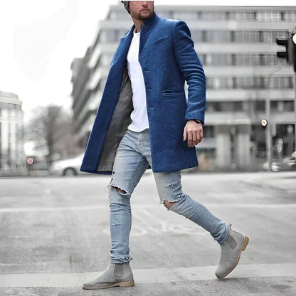 Élégant manteau d'hiver long pour homme