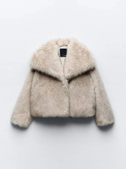 Veste en fourrure femme élégante design de luxe