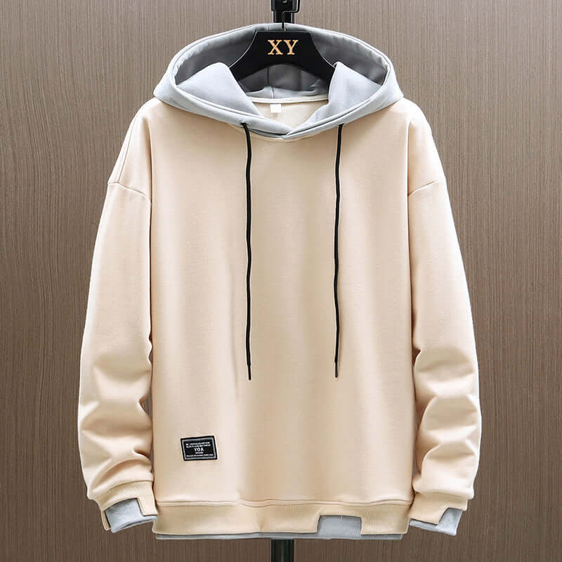 Sweat à capuche pour homme en coton doux Printemps Automne