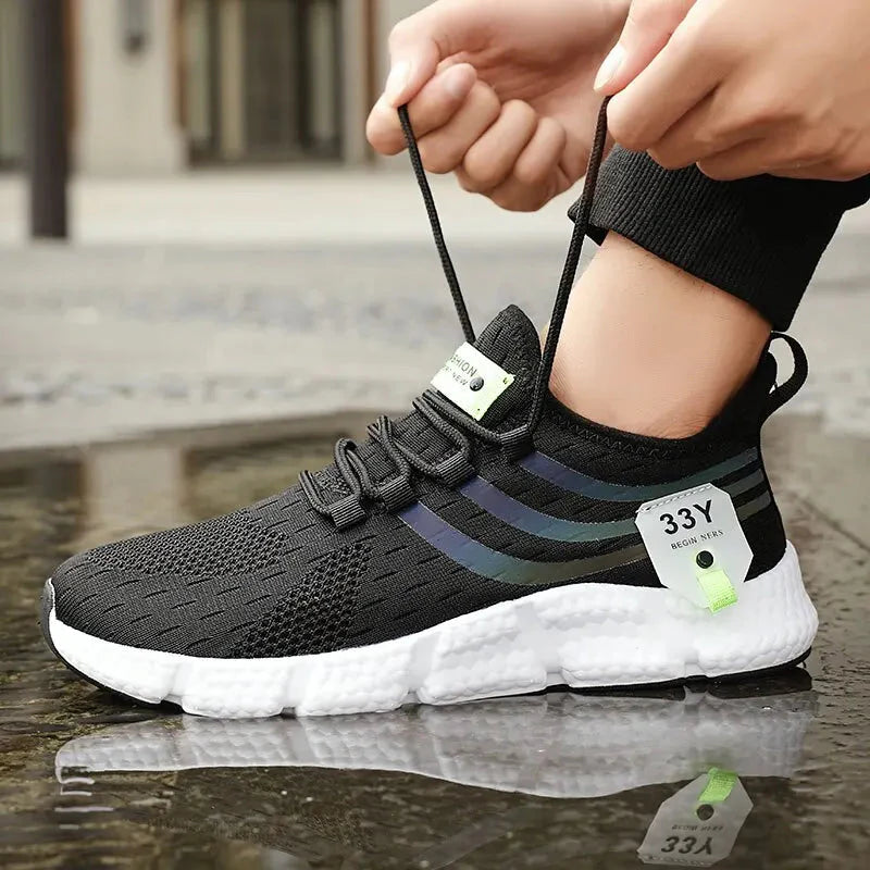 Baskets confortables pour hommes avec lacets