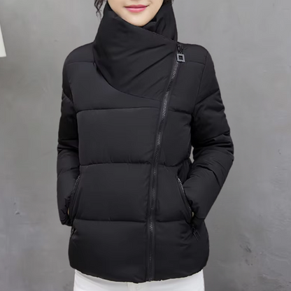 Blouson d'hiver stylé pour femme, chaud et brillant