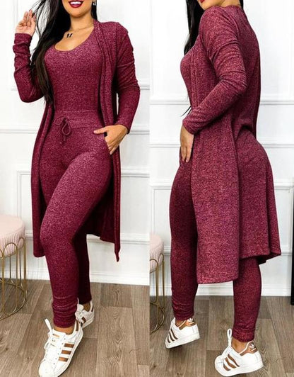 Combinaison moulante avec veste pour femme