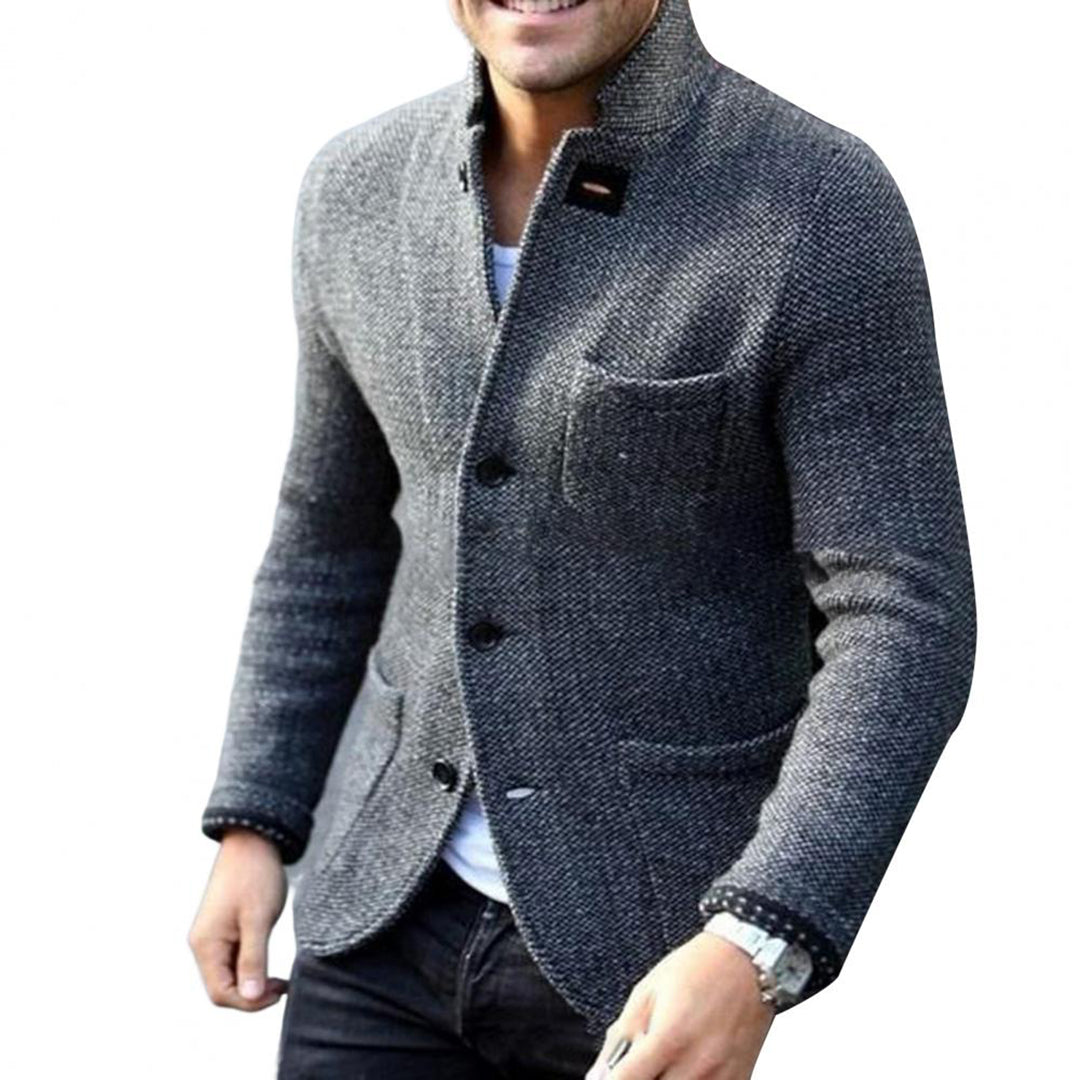 Blazer homme en tweed, coupe droite