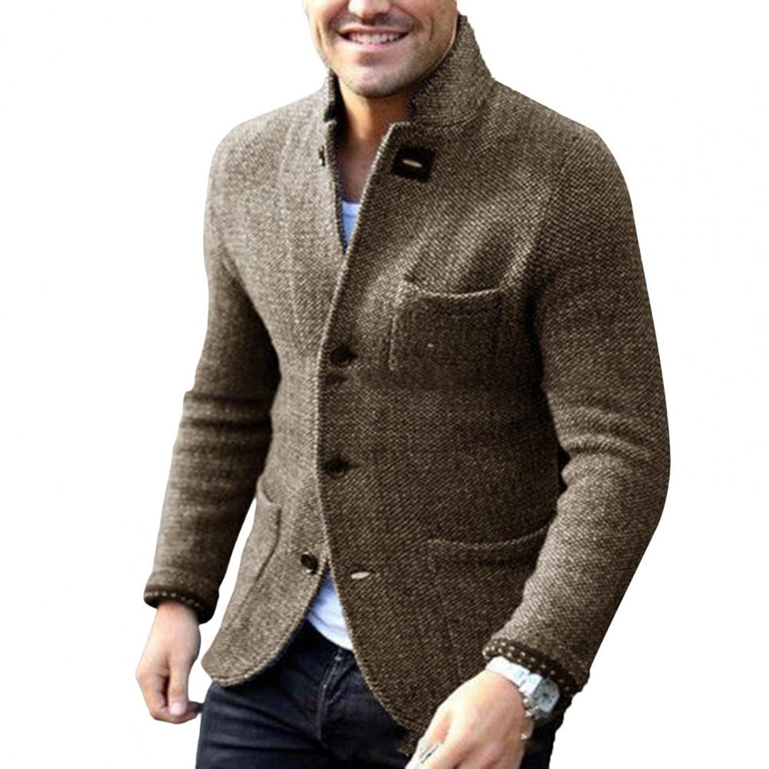 Blazer homme en tweed, coupe droite