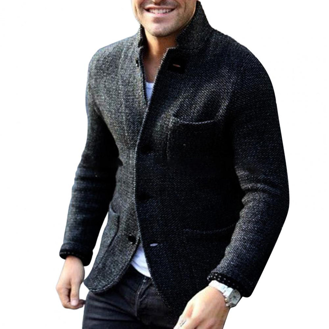 Blazer homme en tweed, coupe droite