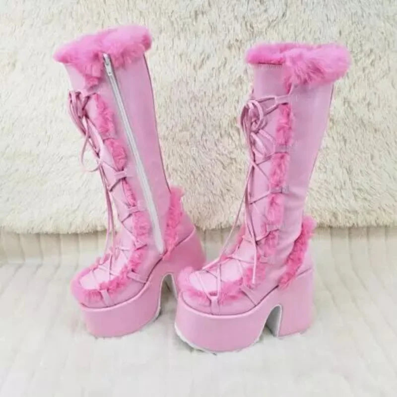 Bottes d'hiver pour femmes, bottes de neige à plateforme