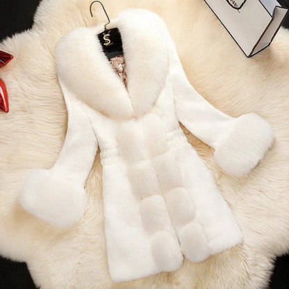 Veste de luxe avec garniture en fourrure - Veste élégante pour femme