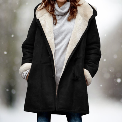 Veste d'hiver femme polaire aspect cuir