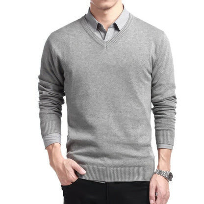 Pull pour homme col en V design élégant