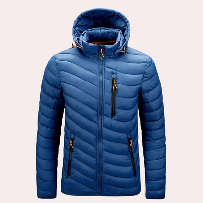 Herren Winterjacke Luxus Kapuze Elegant - IdealeKleiden