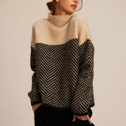 Pull en cachemire doux col roulé élégant
