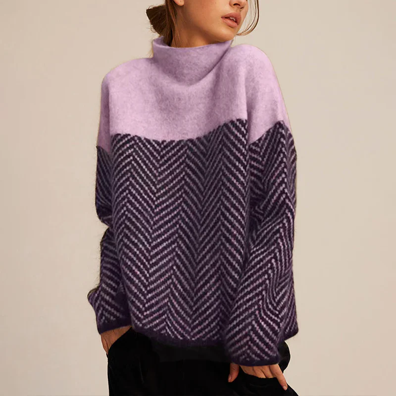 Pull en cachemire doux col roulé élégant