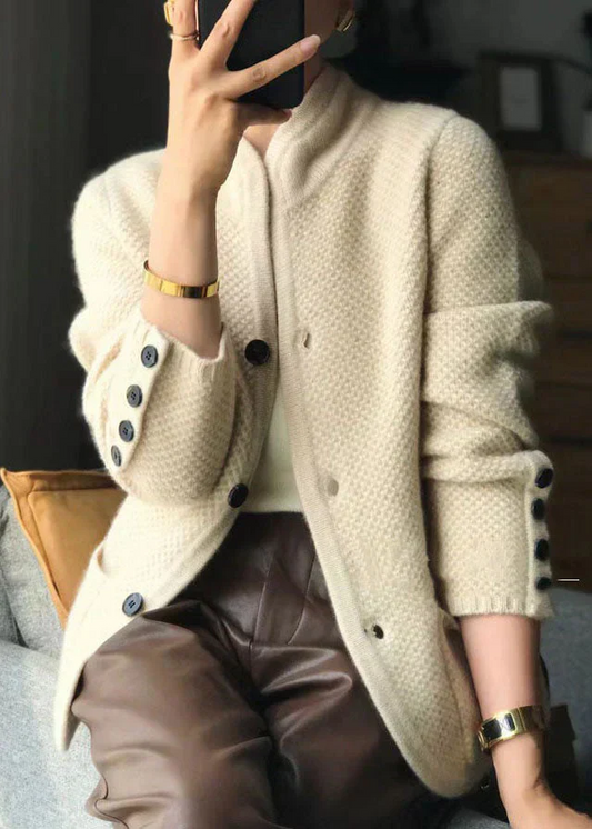 Bequemer Strickcardigan Mit Knöpfen - IdealeKleiden