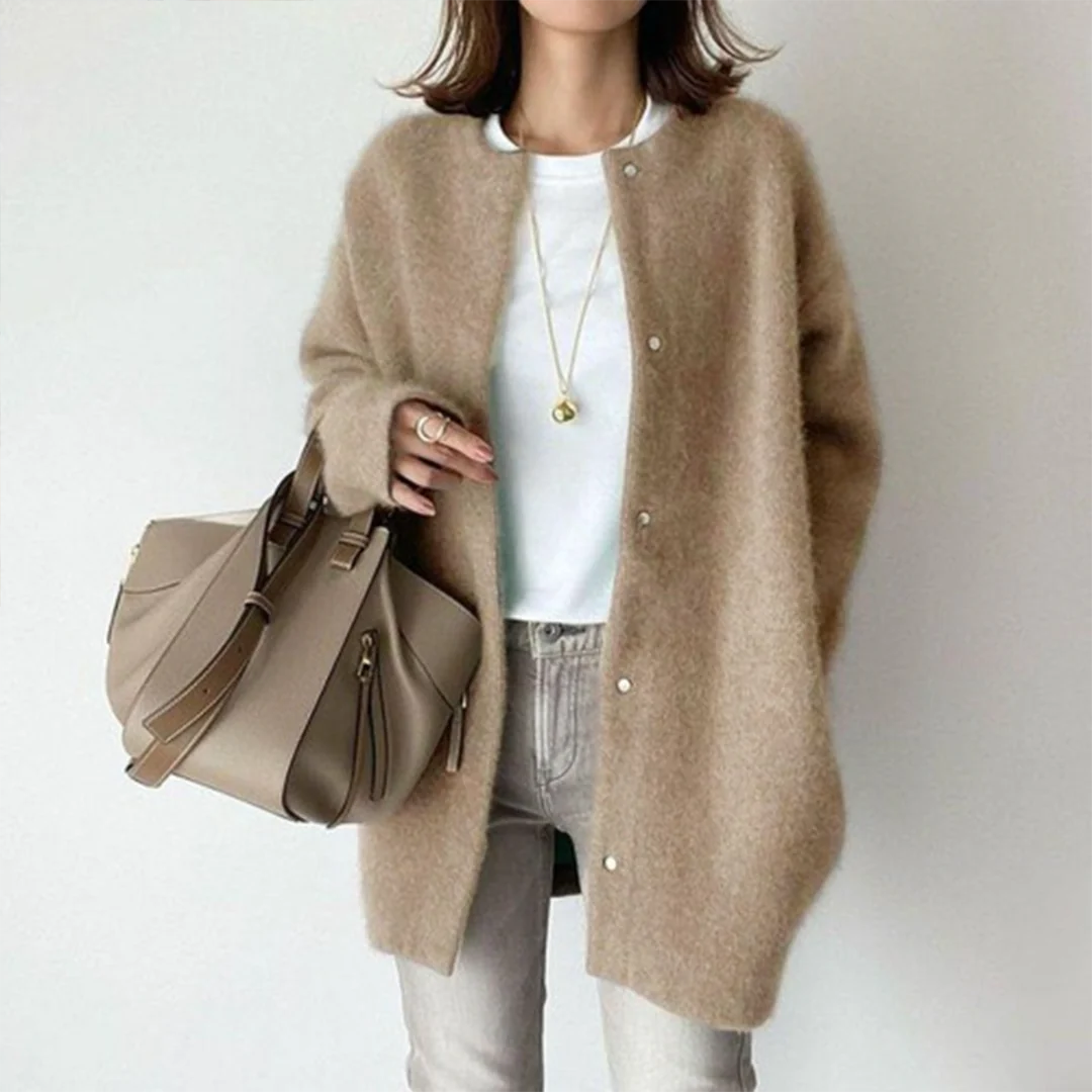 Weicher Oversized Cardigan Damen Strickware - IdealeKleiden