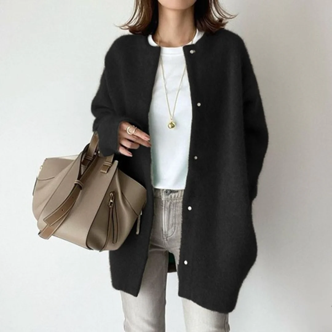 Gilet ample en maille pour femme