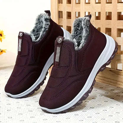 Bottes d'hiver chaudes pour femme doublées antidérapantes