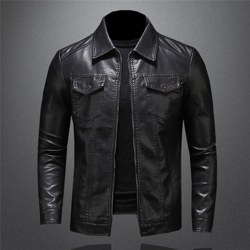 Blouson en cuir élégant pour homme qualité premium