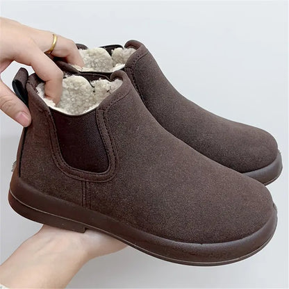Bottes d'hiver pour femmes Doublées en velours Chaudes Antidérapantes