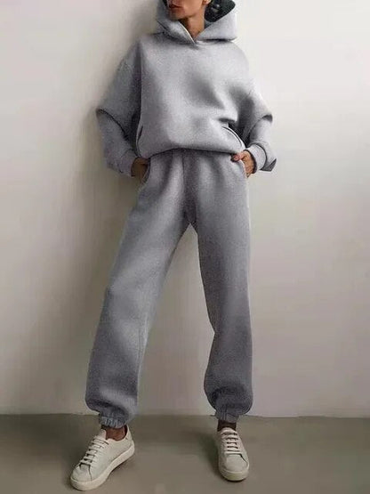 Ensemble sweat à capuche oversize femme sportif décontracté