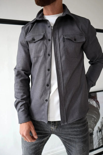 Surchemise Homme Boutonnée Décontractée