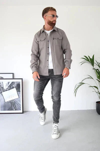 Surchemise homme avec poches poitrine