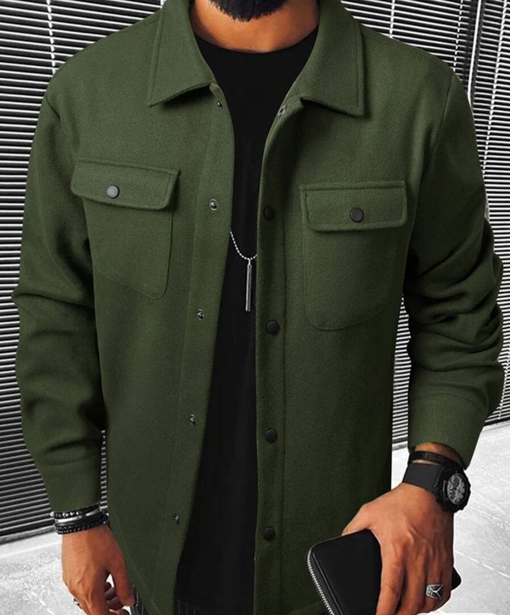 Surchemise chaude en flanelle pour homme