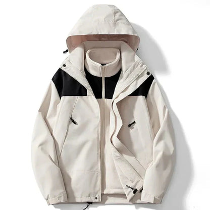 Manteau d'hiver unisexe avec capuche et doublure polaire