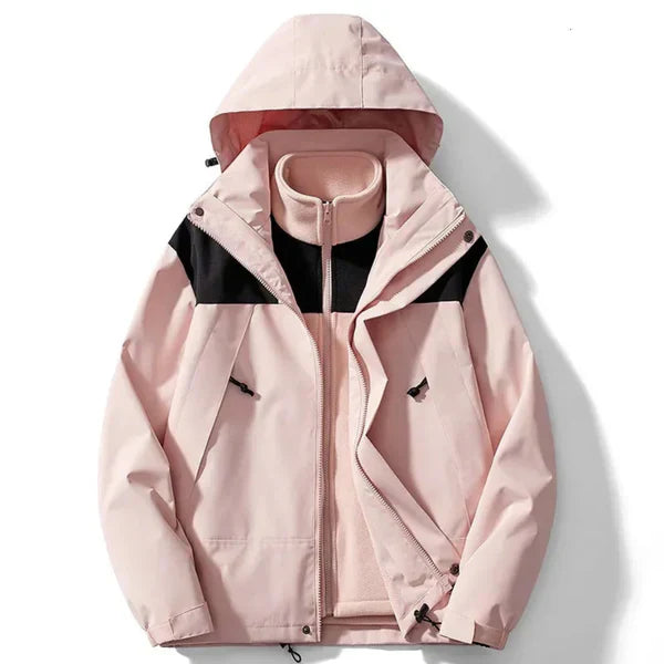 Manteau d'hiver unisexe avec capuche et doublure polaire